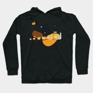 Snails in a row Hoodie